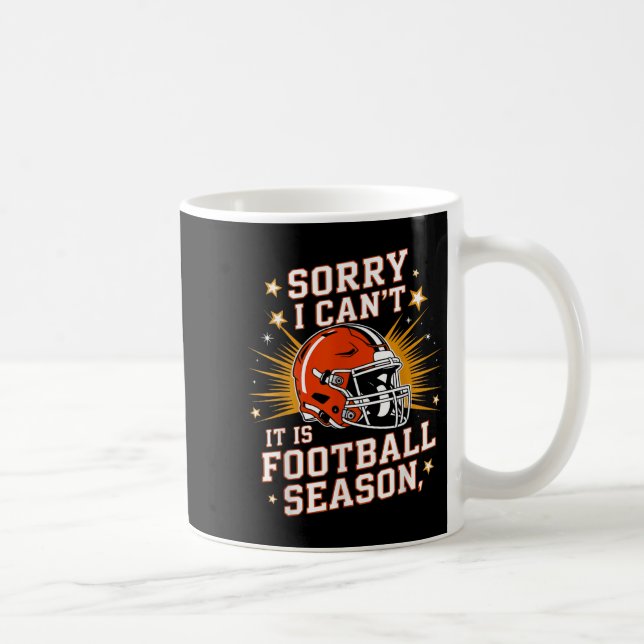 Caneca De Café Retro Funny Game Day Sorry I Can't It Is Football  (Direita)