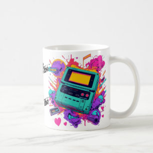 Caneca De Café Retro Gamer Mug - Taça Neon Arcade de Café dos ano