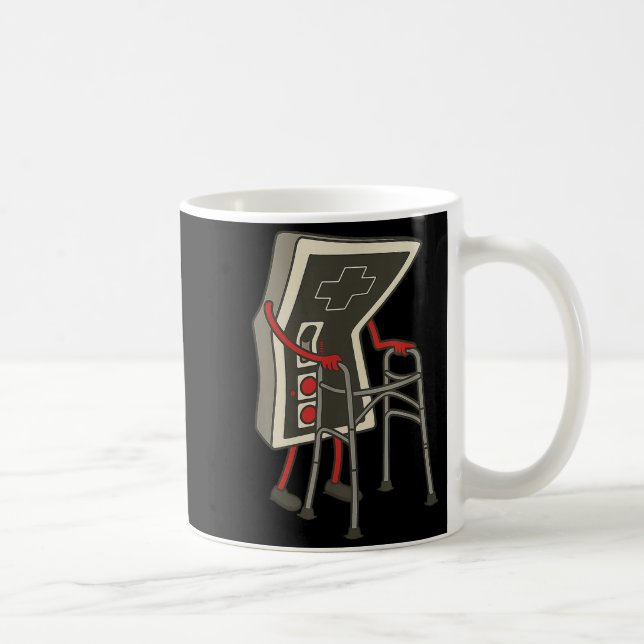 Caneca De Café Retro Gaming Controller Old Gamer With Walker Funn (Direita)