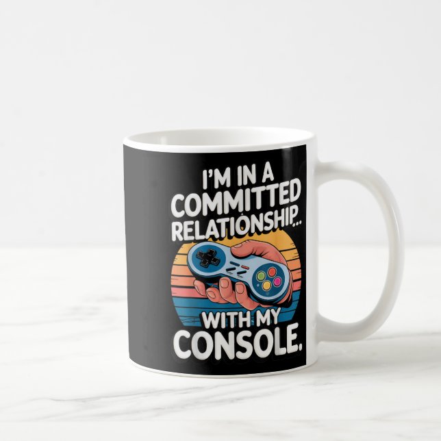Caneca De Café Retro Gaming Relationship Funny Gamer Console Love (Direita)
