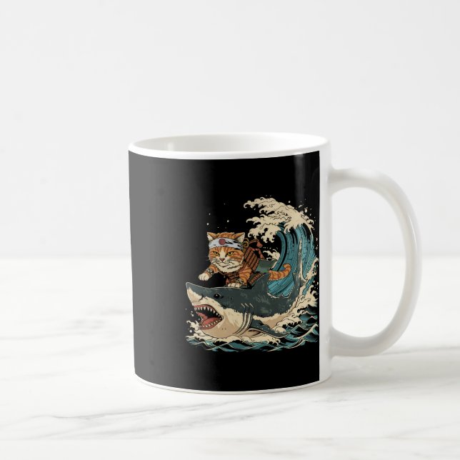 Caneca De Café Retro Gato Ninja Gatinho Gatinho Animal Halloween  (Direita)