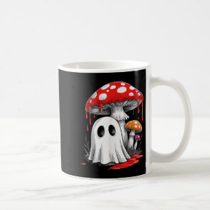 Caneca De Café Retro Ghost Mushroom Halloween Vibes Groovy M