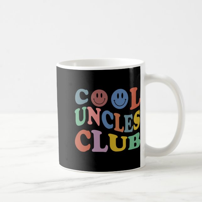 Caneca De Café Retro Groovy Cool Uncles Club Smile Face Funny New (Direita)