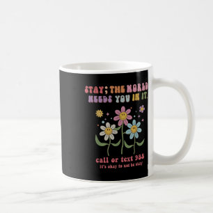 Caneca De Café Retro Groovy Fique O Mundo Precisa De Você 988 Sui