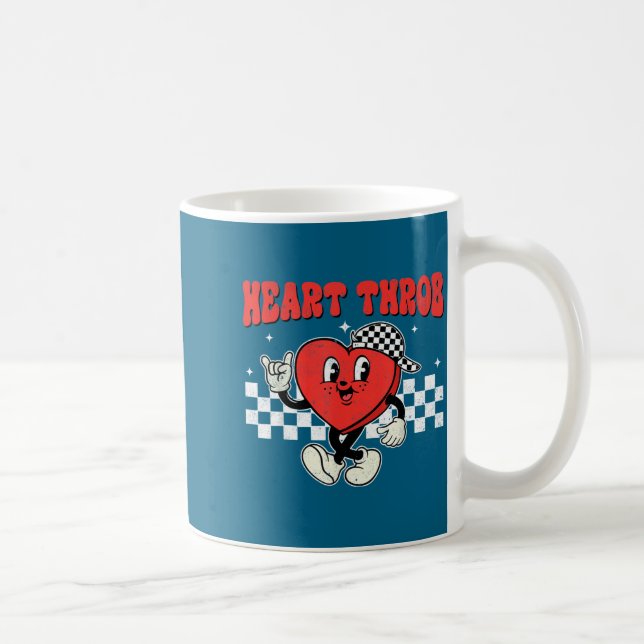 Caneca De Café Retro Groovy Heart Throb Valentines Day Toddlers B (Direita)