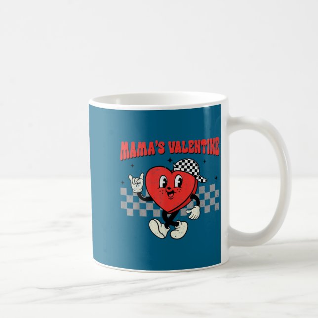 Caneca De Café Retro Groovy Heart Throb Valentines Day Toddlers B (Direita)