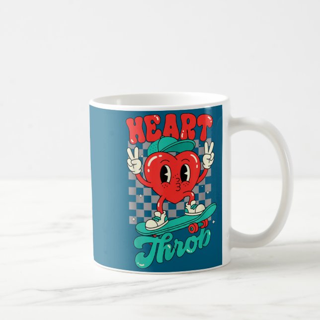 Caneca De Café Retro Groovy Heart Throb Valentines Day Toddlers B (Direita)