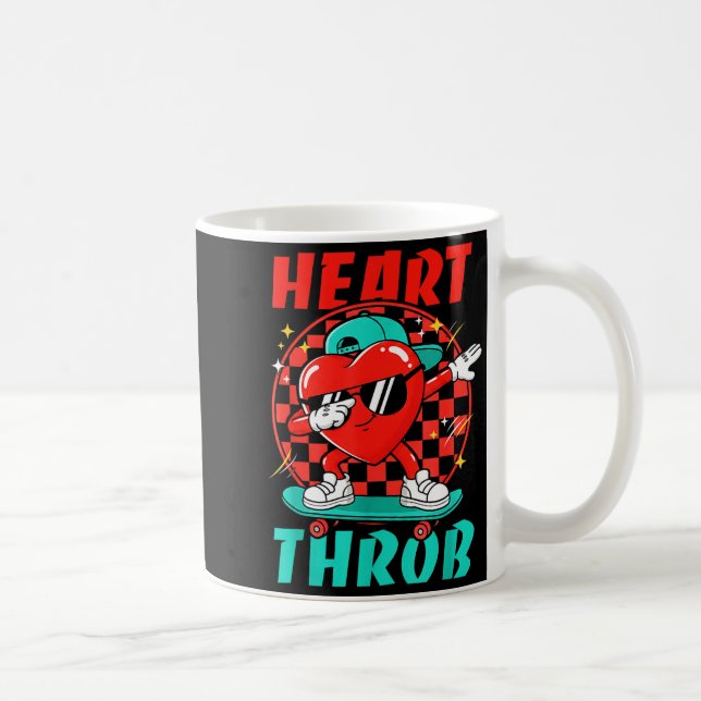 Caneca De Café Retro Groovy Heart Throb Valentines Day Toddlers B (Direita)