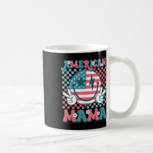 Caneca De Café Retro Groovy Quarto De Julho Sorri Para A Mãe Amer