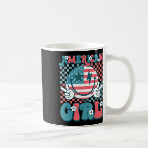 Caneca De Café Retro Groovy Quarto De Julho Sorria Gir Americana