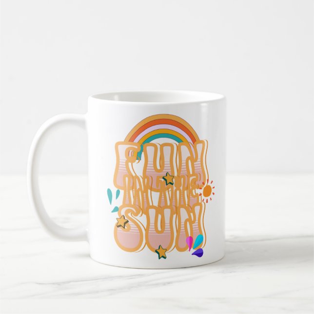 Caneca De Café Retro Groovy Summer Sun (Esquerda)