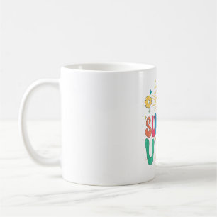 Caneca De Café Retro Groovy Summer Vibes Sunflower Hello Summer V