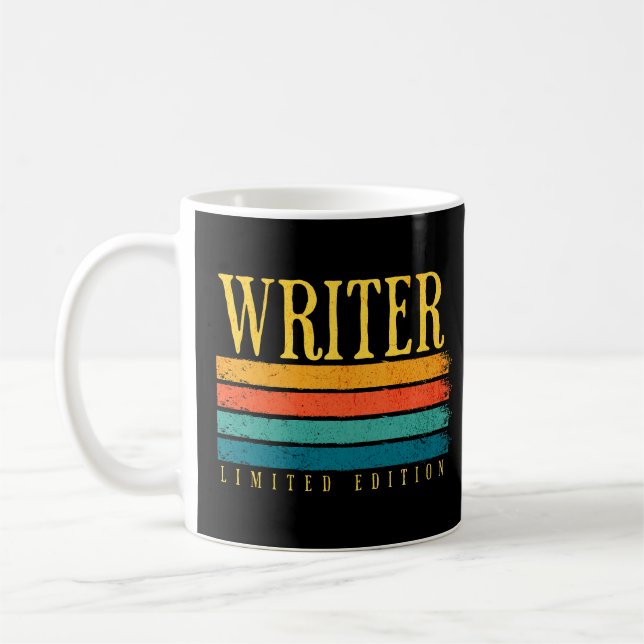 Caneca De Café Retro Grunge Writer Limited Edition (Esquerda)