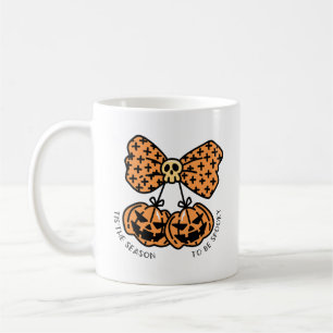 Caneca De Café Retro Halloween "Esta é a estação a ser assustador