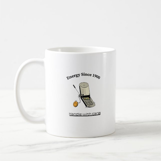 Caneca de Café Retrô Handle With Care (Esquerda)