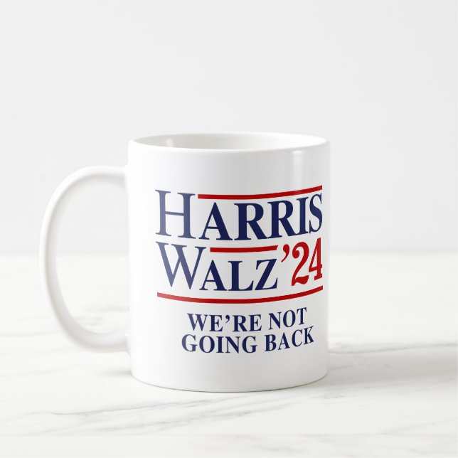 Caneca De Café Retro Harris Walz 24 - Não vamos voltar (Esquerda)