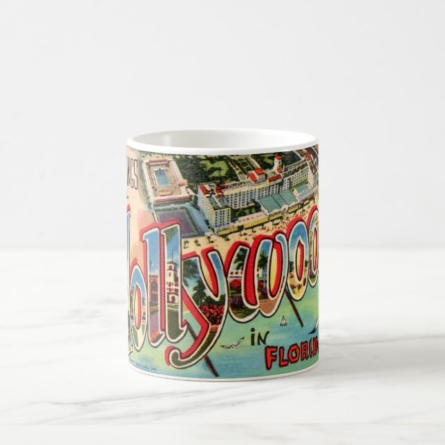 Caneca De Café Retro Hollywood Florida (Centro)