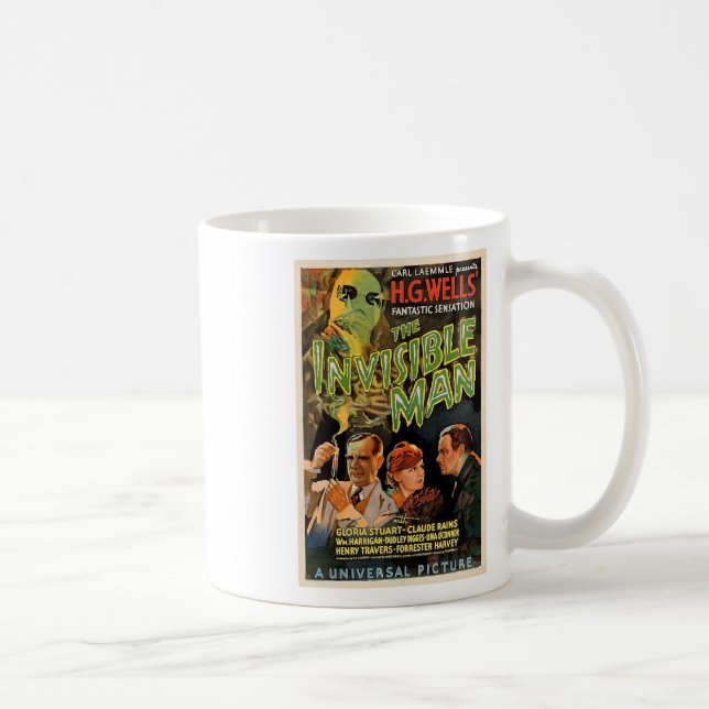 Caneca De Café Retro Horror Movie S Monstros Halloween (Direita)