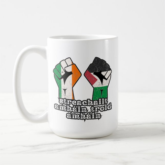 Caneca De Café Retro Irlanda - Revolução da Resistência à Solidar (Esquerda)
