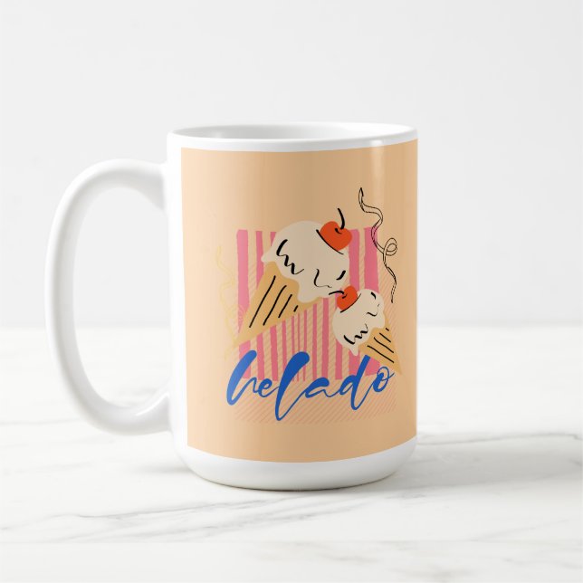 Caneca De Café Retro Italian Ice Cream Cones (Esquerda)