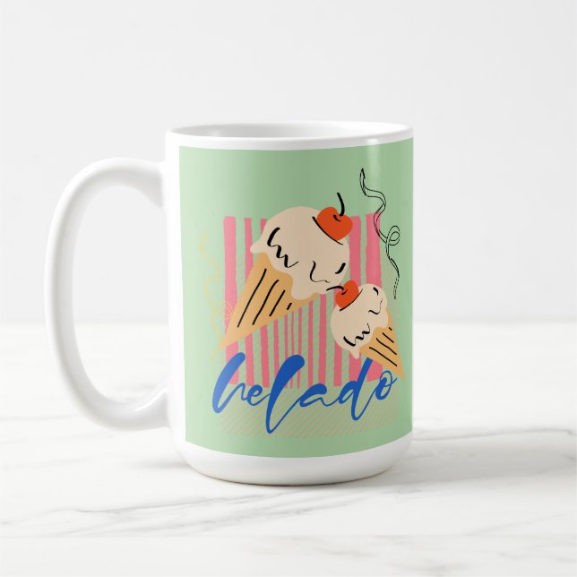 Caneca De Café Retro Italian Ice Cream Cones (Esquerda)
