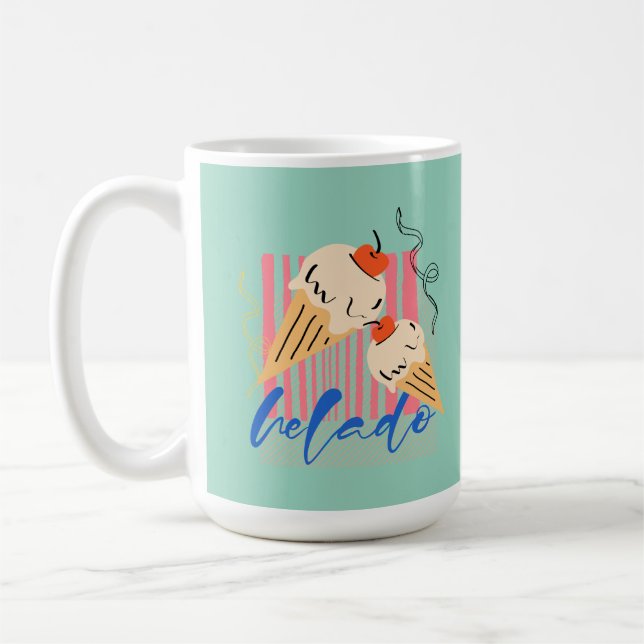 Caneca De Café Retro Italian Ice Cream Cones (Esquerda)