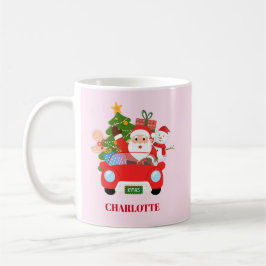 Caneca De Café Retro Jingle And Mingle Christmas Santa Red