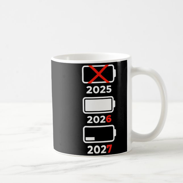 Caneca De Café Retro Kids Funny Happy New Year 2026 2027 67 Meme  (Direita)