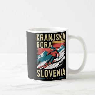 Caneca De Café Retro Kranjska Gora Eslovênia Ski Resort, Divertid