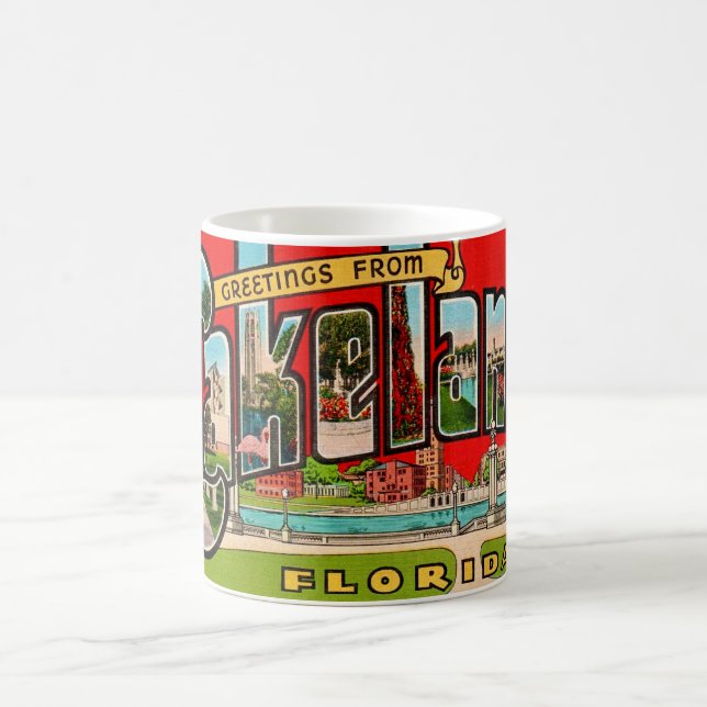 Caneca De Café Retro Lakeland Florida (Centro)