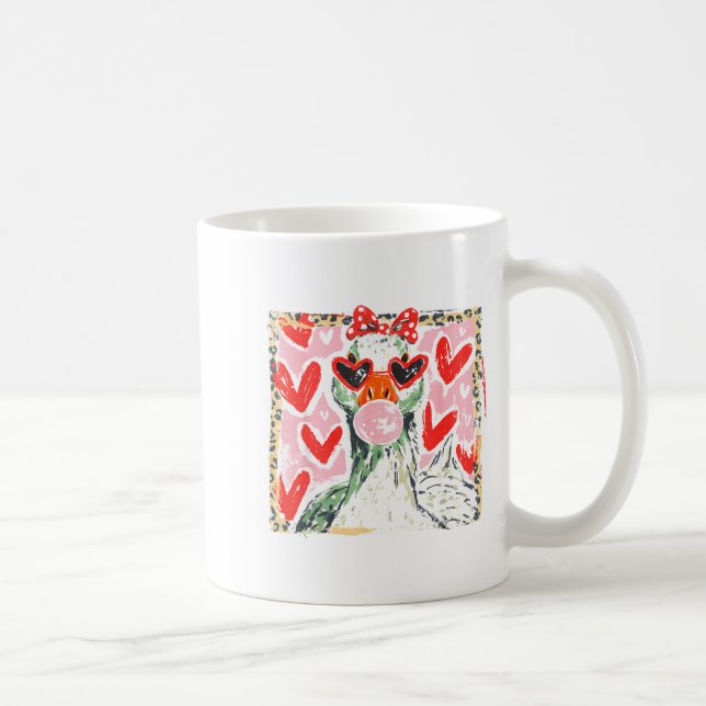 Caneca De Café Retro Leopard Valentine Goose Funny Nk Coquette Lo (Direita)