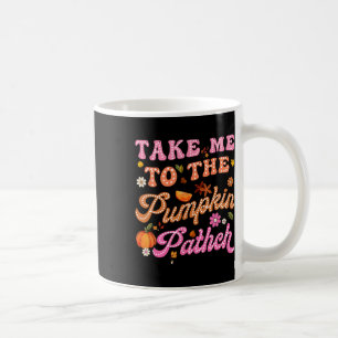 Caneca De Café Retro Leva-Me Para As Flores De Abóbora Cair
