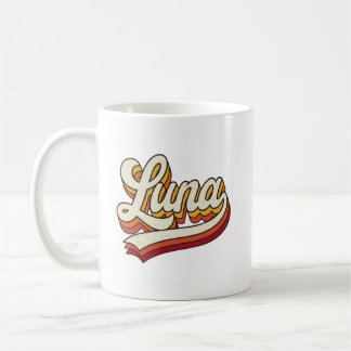 Caneca De Café Retro Luna Name 70s Vintage Design