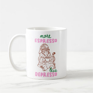 Caneca De Café Retro Mais Café Menos Desânimo Gato Café