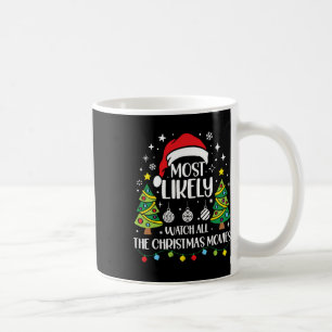 Caneca De Café Retro Mais Provável Para Assistir O Filme De Natal