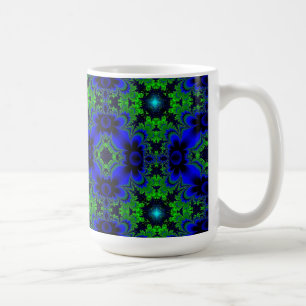 Caneca De Café Retro margaridas estrelas Deco de espécie e. em