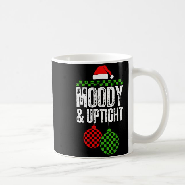 Caneca De Café Retro Merry And Bright Moody And Uptight Couples C (Direita)