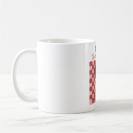 Caneca De Café Retro Merry Christmas Bow and Ornaments Design