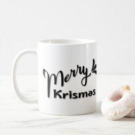 Caneca De Café Retro Merry Christmas Style