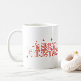 Caneca De Café Retro Merry Christmas Typography