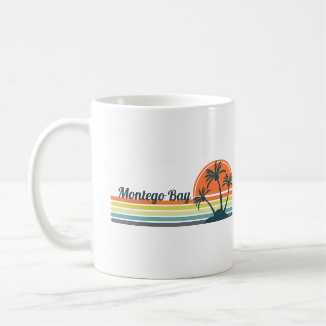 Caneca De Café Retro Montego Bay Sunset Coffee Mug (Esquerda)