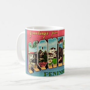 Caneca De Café Retro Monterey California Greeting Mug