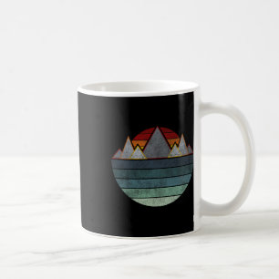 Caneca De Café Retro Mountain Outdoors - Caminhada, Acampamento,