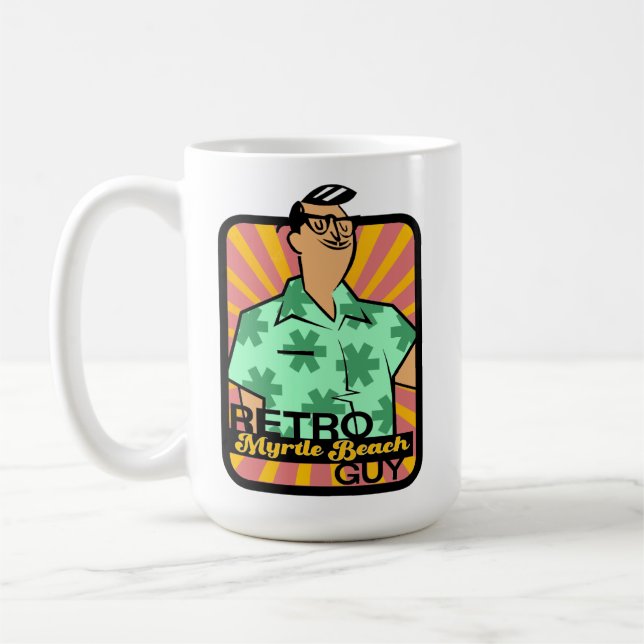 Caneca De Café Retro Myrtle Beach Cara (Esquerda)