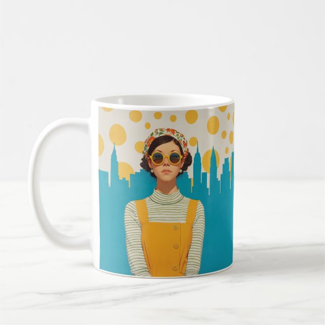 Caneca De Café Retro New York Sunshine (Esquerda)