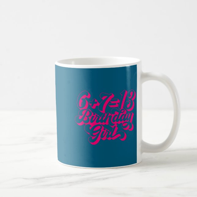 Caneca De Café Retro Nk 13th Birthday Girl 6 7 Meme  (Direita)
