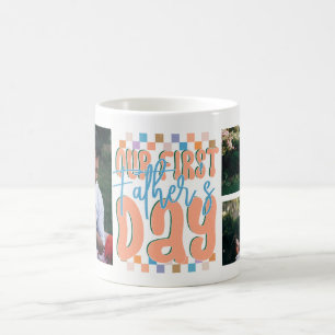 Caneca De Café Retro Nosso Primeiro Dia dos Pais 3 Foto Personali
