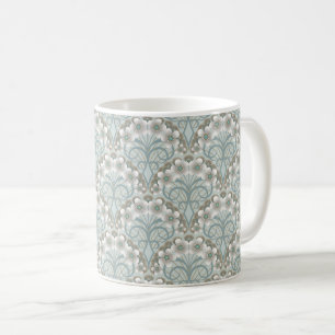 Caneca De Café Retro Nouveau - Curvas da Natureza e Flores Atempo