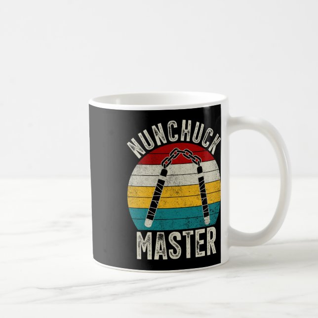Caneca De Café Retro Nunchuck Master Karate Taekwondo Arma Nunc (Direita)