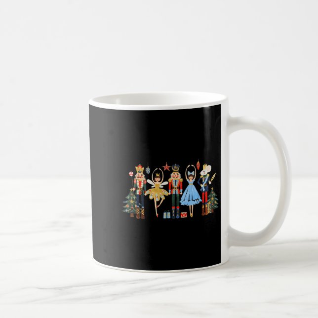 Caneca De Café Retro Nutcracker Ballet Christmas Tree Shirts For  (Direita)